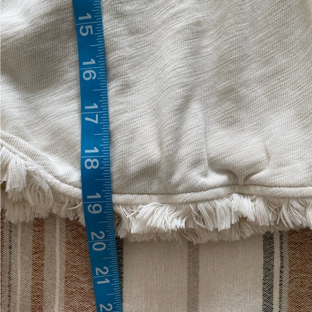 Spartina 449 Cream White Clara Convertible Fringe Cardigan Sweater XS - Picture 15 of 16